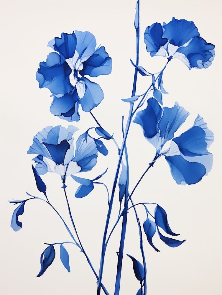 Blue Botanical Sweet Pea 3