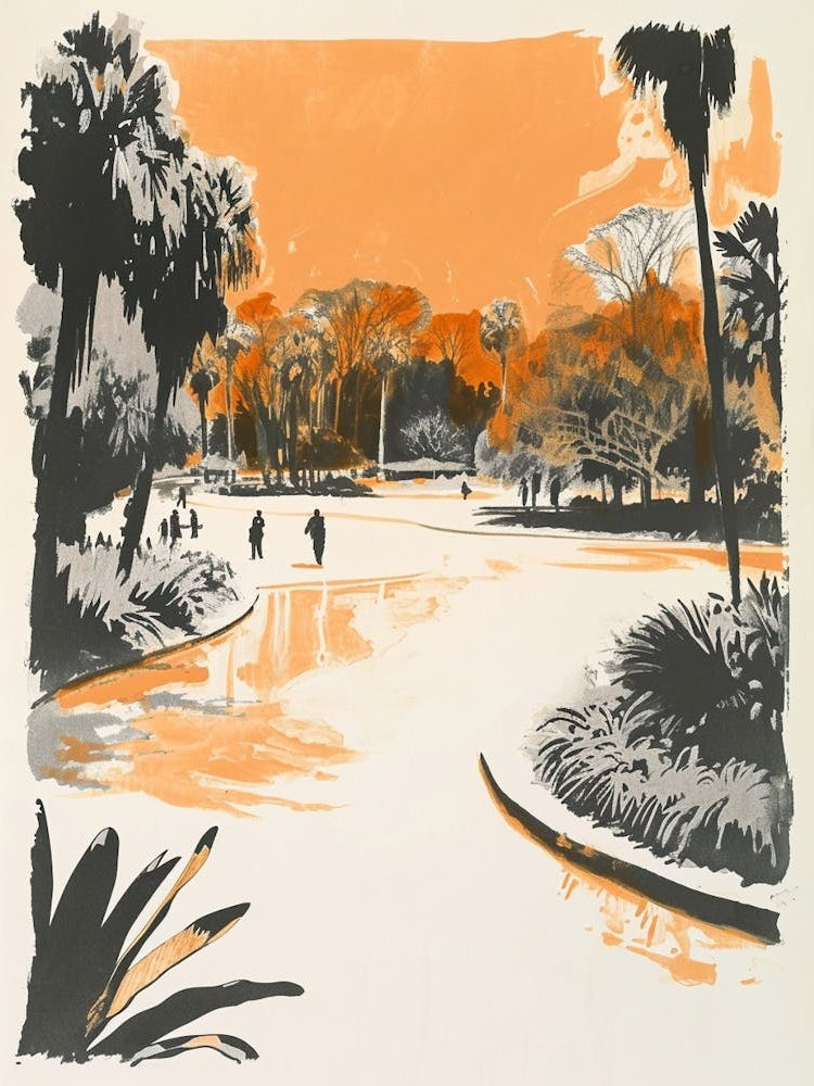 Audubon Park Retro Lithograph 1
