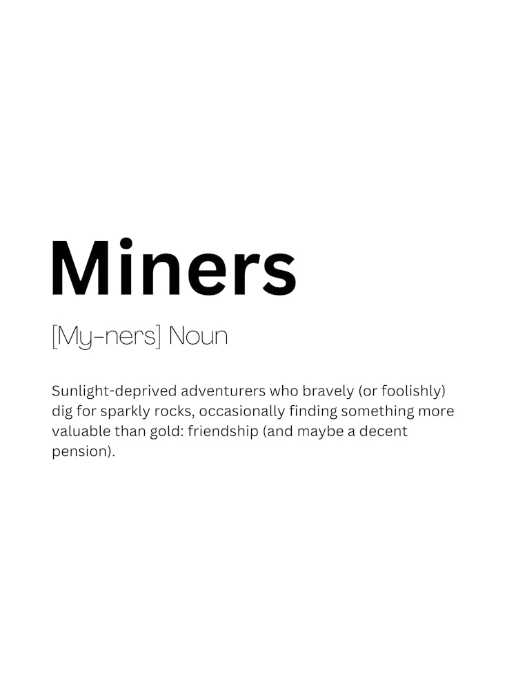 Miners Definition Meaning 1