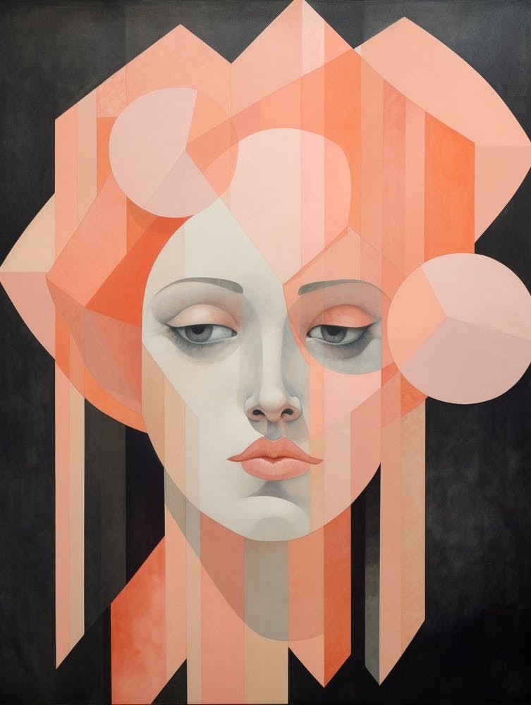 Abstract Geometric Lady Portrait 25