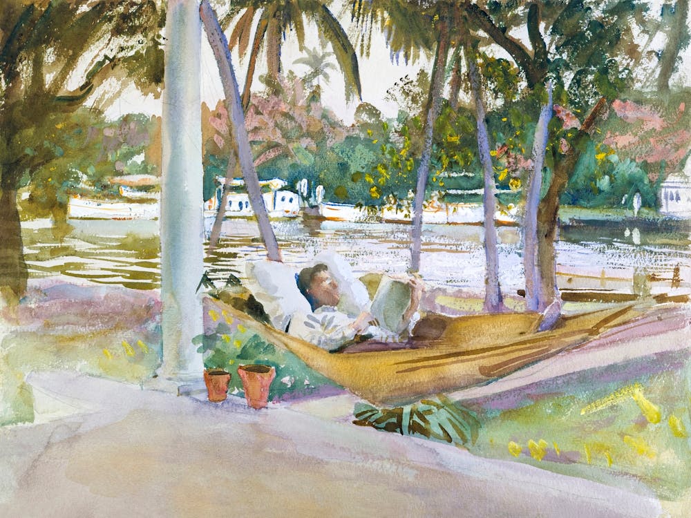 Figure In Hammock, Florida (1917), John Singer Sargent