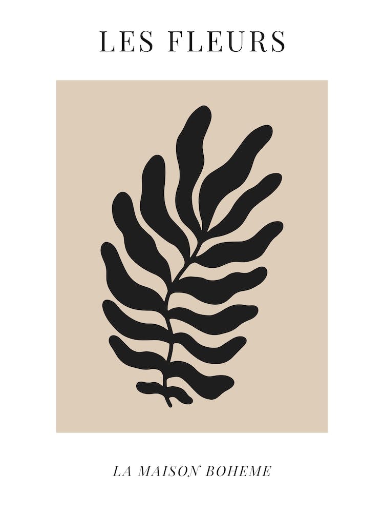 Beige & Black Les Fleurs