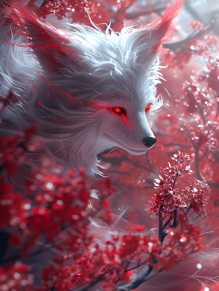 Beautiful Fantasy White Fox 1