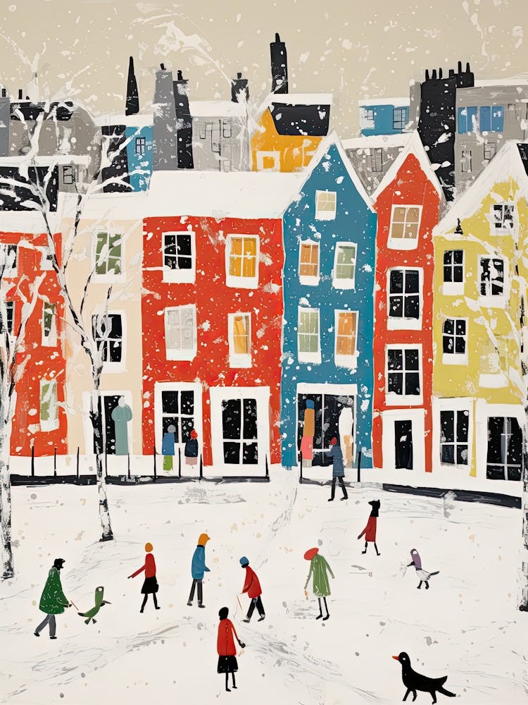 Winter Schnee London Schnee Illustration 1