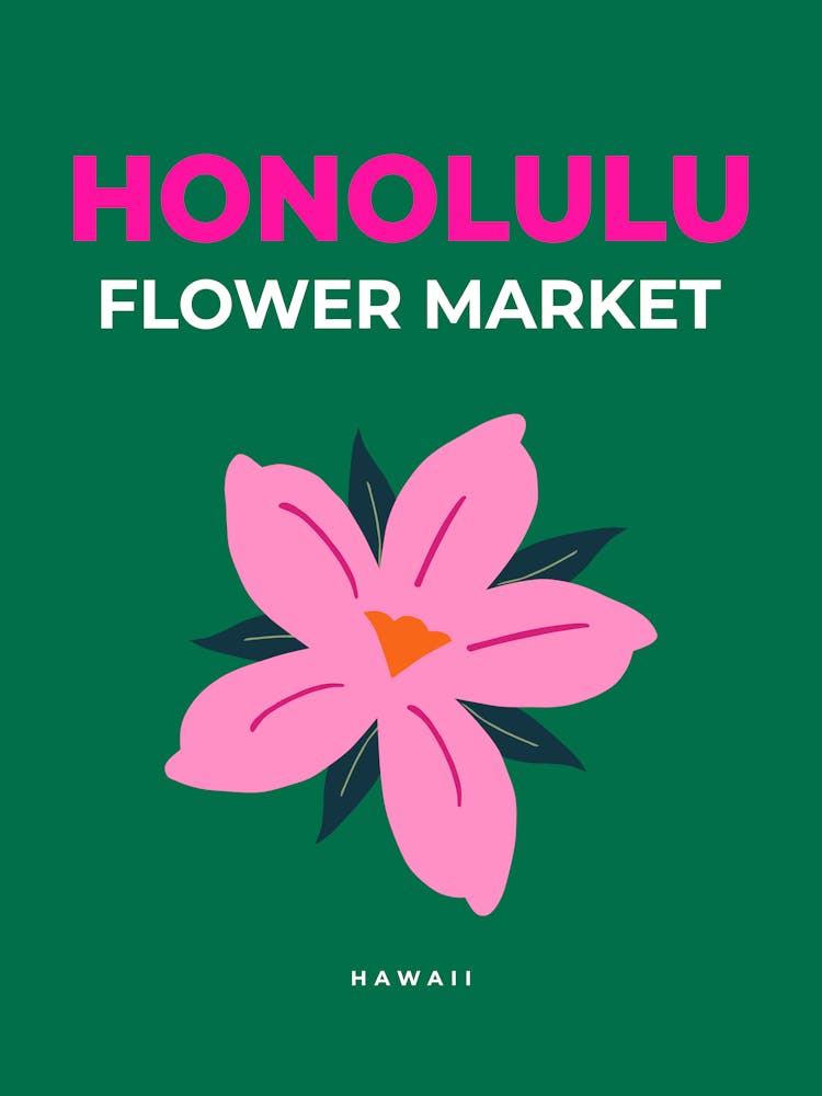 Marché aux fleurs Honolulu Hawaii