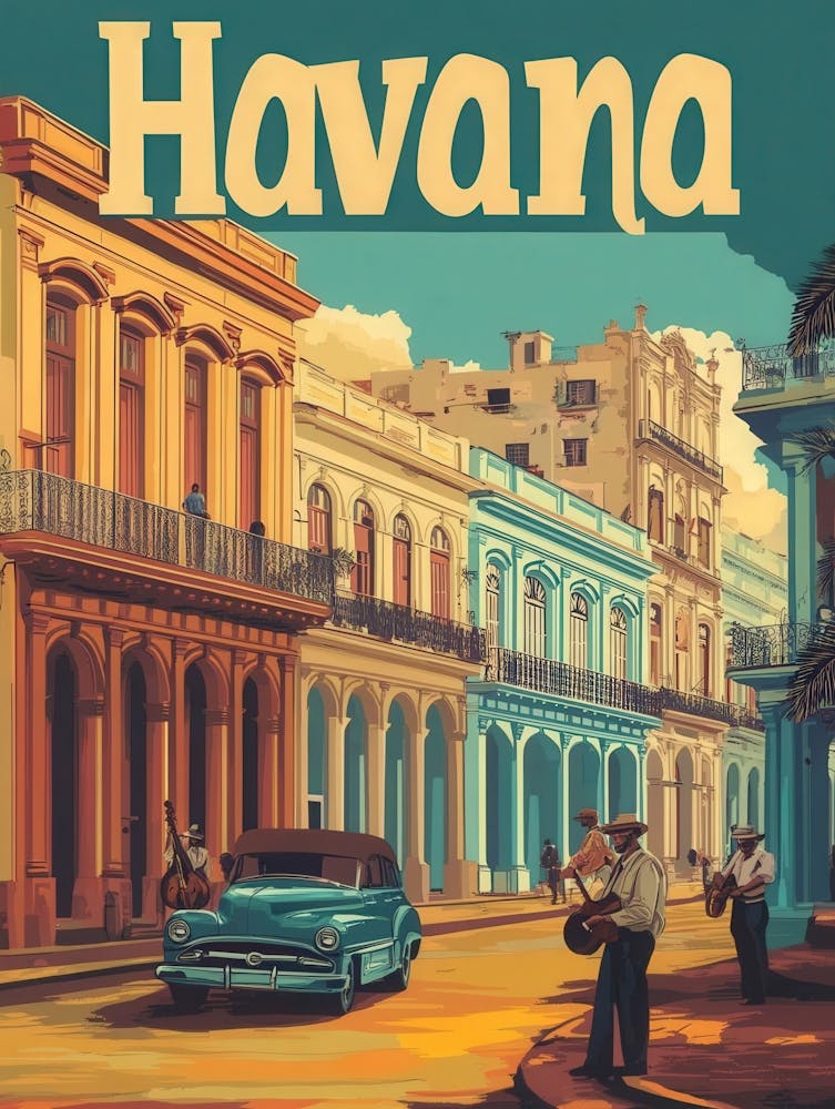 Aihrgdesign A Classic 1960s Travel Poster For Havana 3