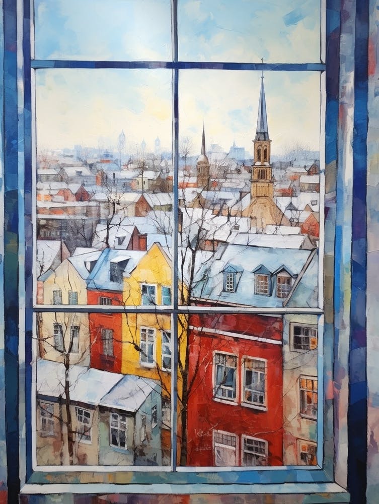 Winter Cityscape Hamburg Germany 1