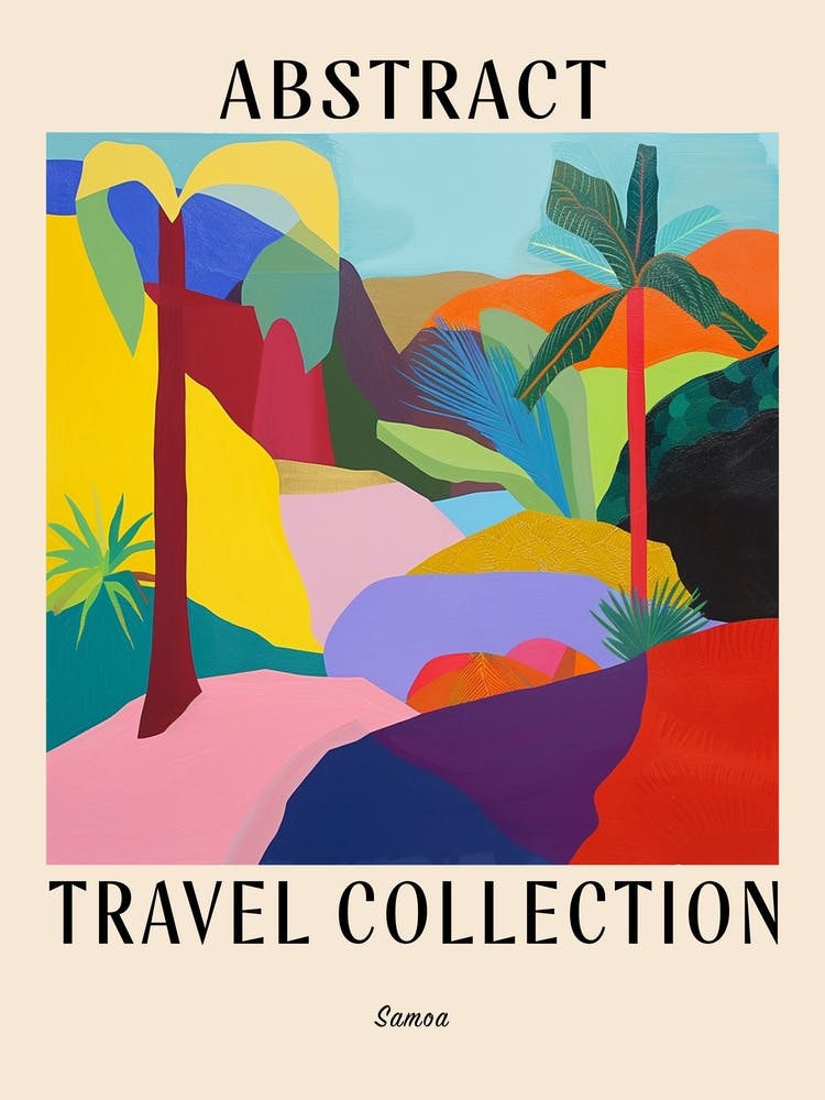 Abstrakte Reisekollektion Poster Samoa 2
