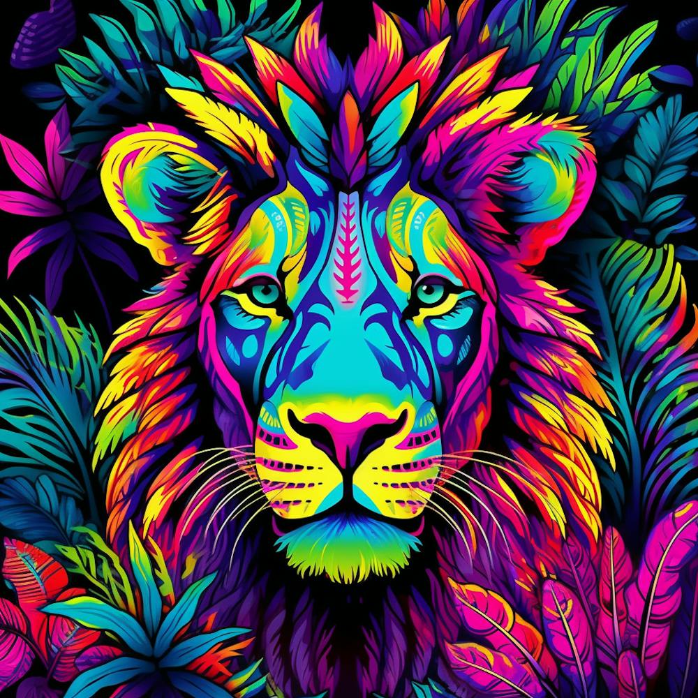 Psychedelic Lion