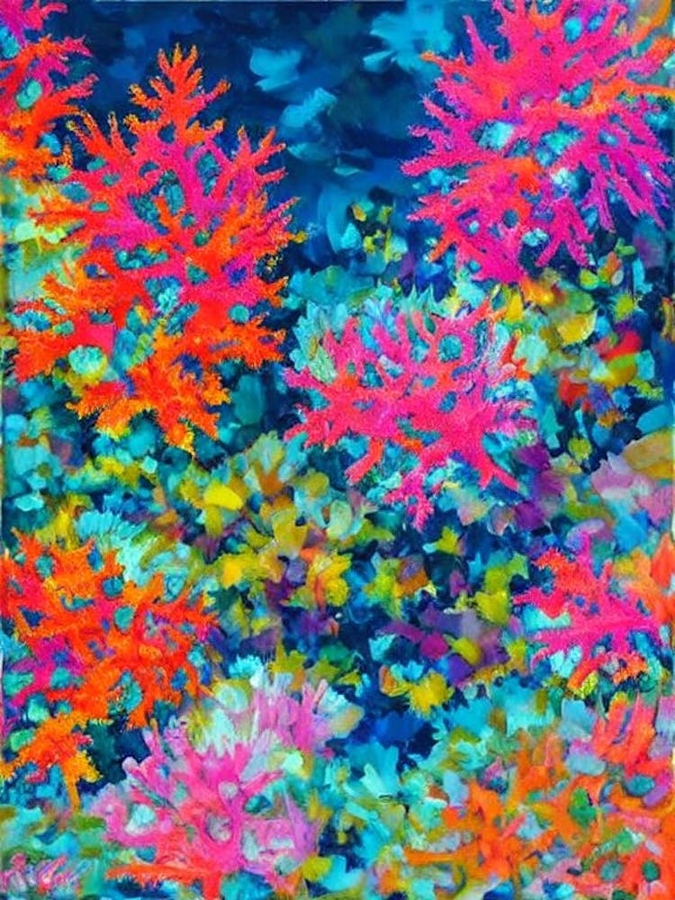 Acropora Vaughani 2 Vibrant Painting