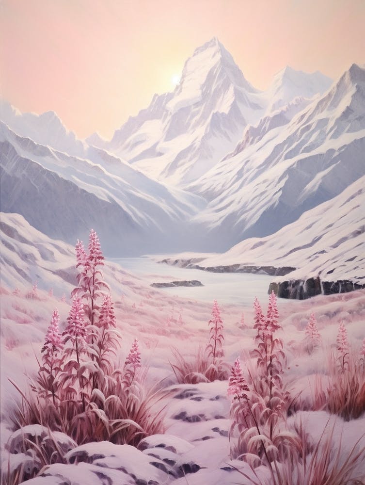 Dreamy Winter Painting Aoraki Mount Cook National Park New Zealand 2