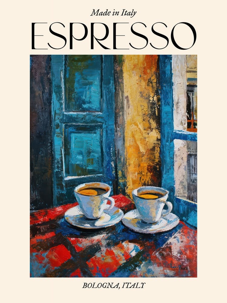 Bologna Espresso Made In Italy 3 Poster