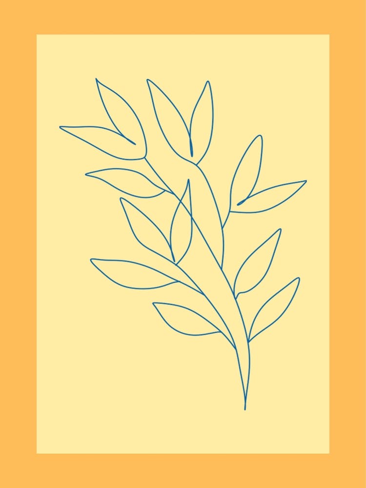 Yellow And Blue Floral