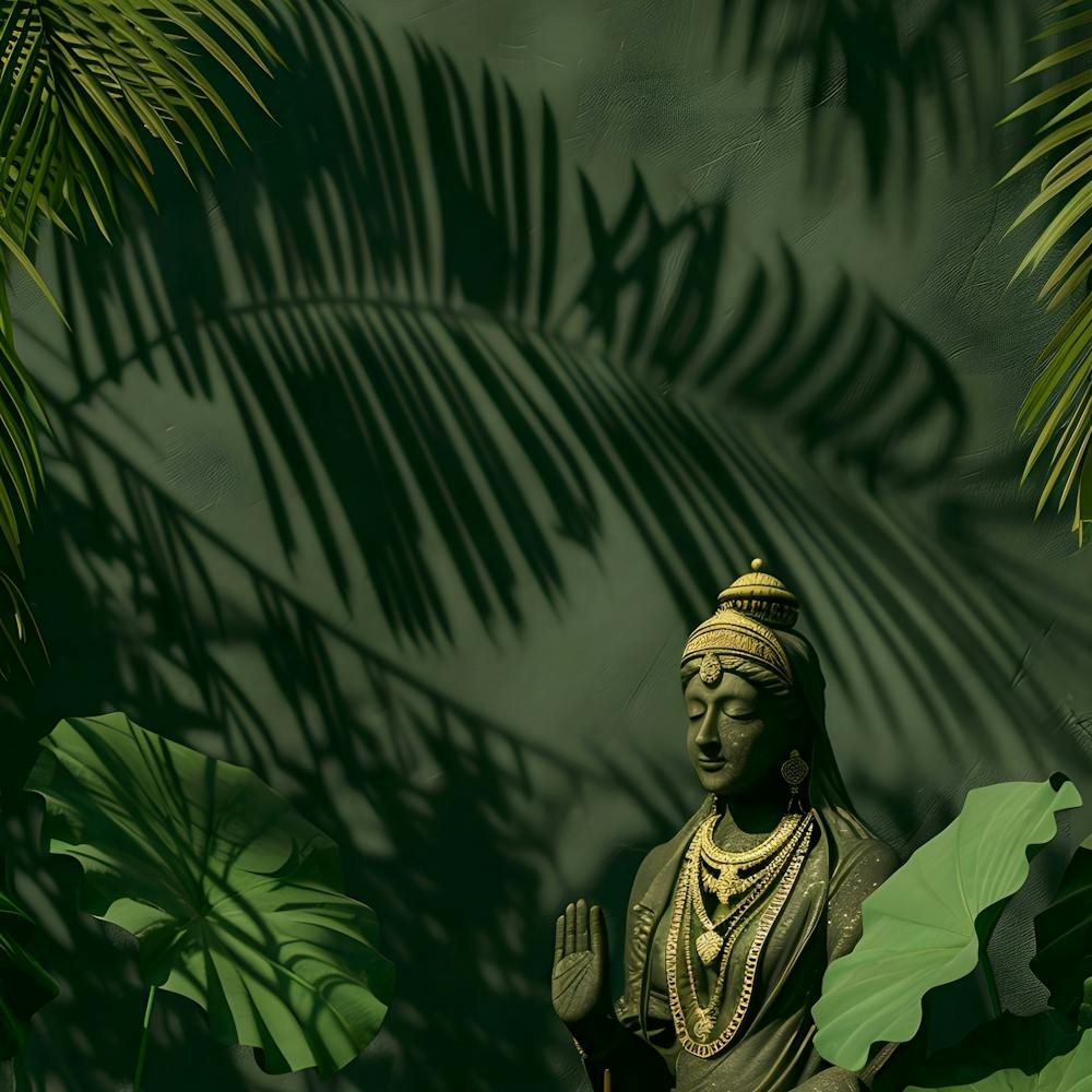 Buddha Statue In The Forest