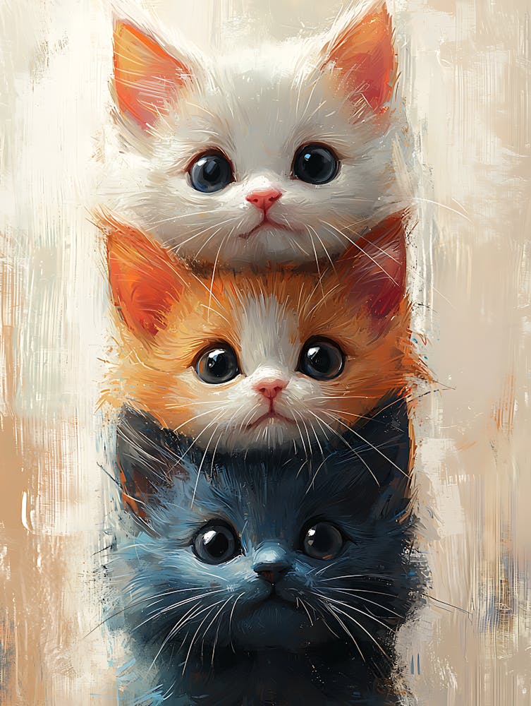 Cute Cats Stacked Together 8