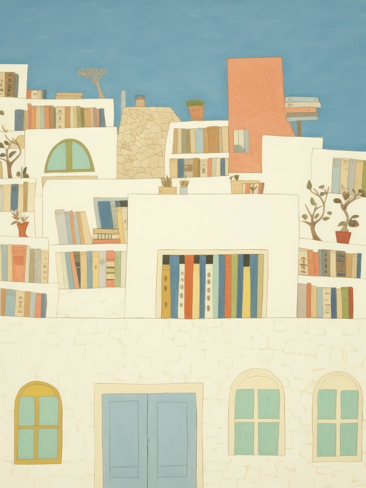 Santorini The Book Nook Pastel Colours 2
