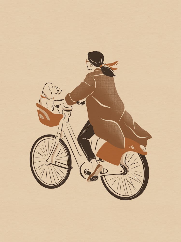 Parisian Biker and Dog