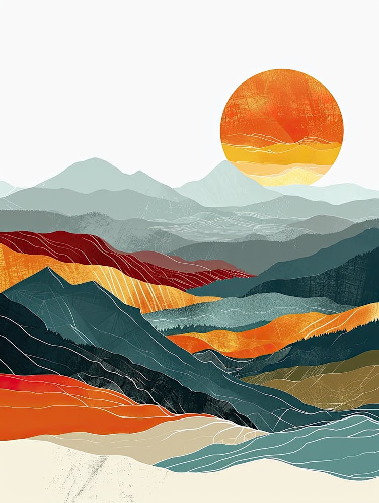 Sunset In The Mountains, Sweden