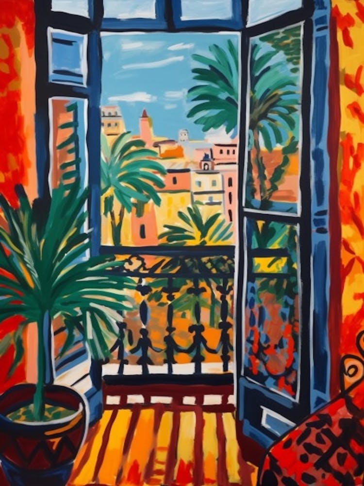 Window View Of London In The Style Of Fauvist 3