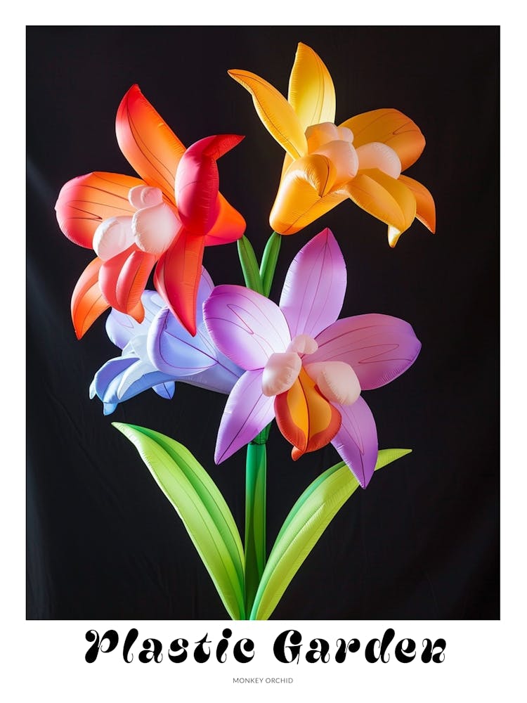 Bright Inflatable Flowers Poster Monkey Orchid 1