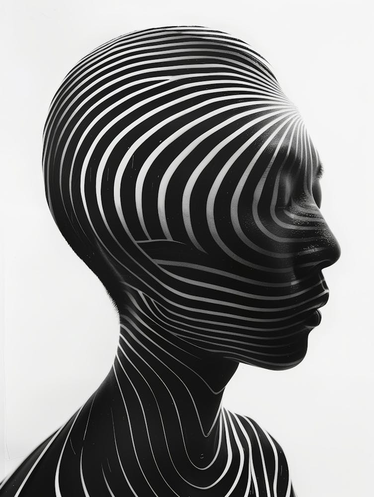 Black And White Portrait Of A Woman 1