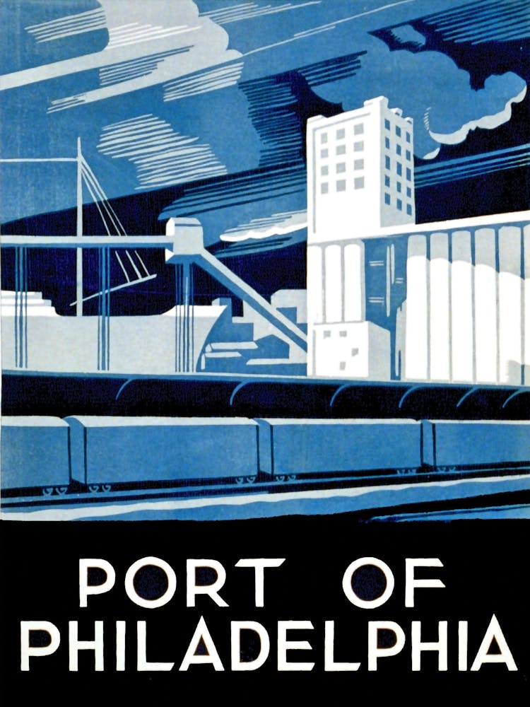 Port Of Philadelphia, Travel Poster
