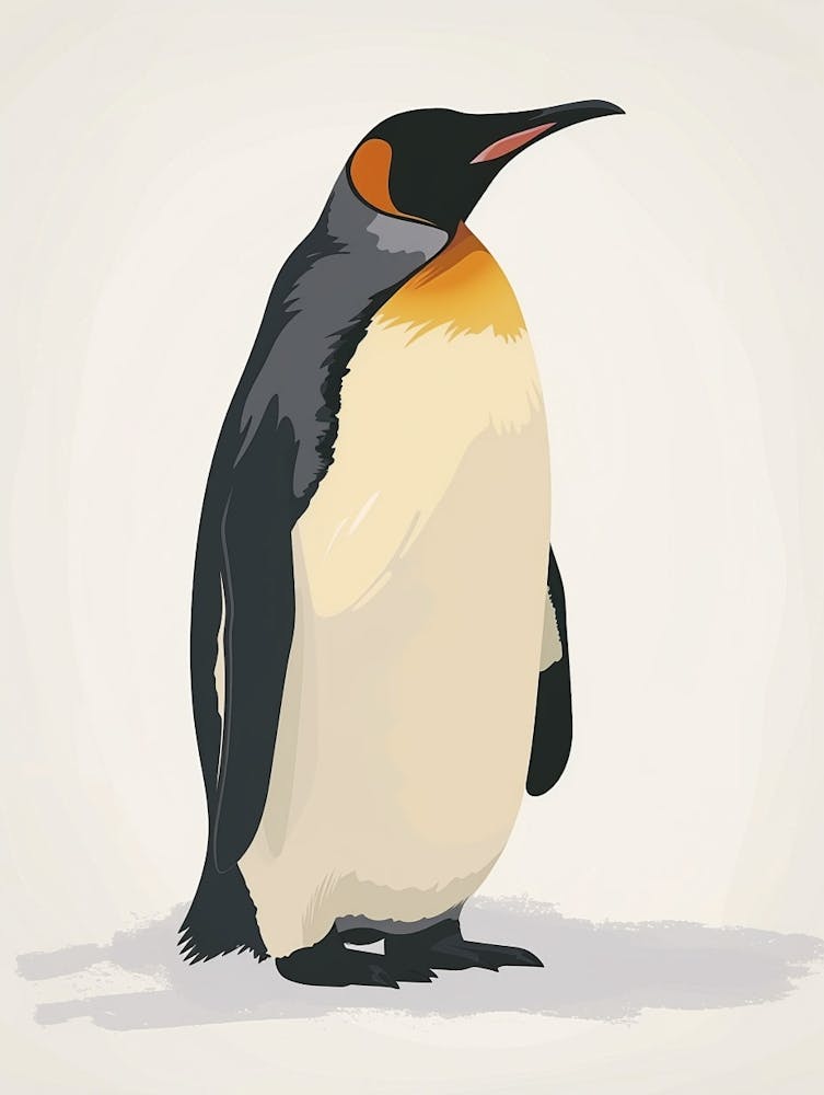 Manchot Empereur Oamaru Blue Penguin Colony Illustration Minimaliste 3
