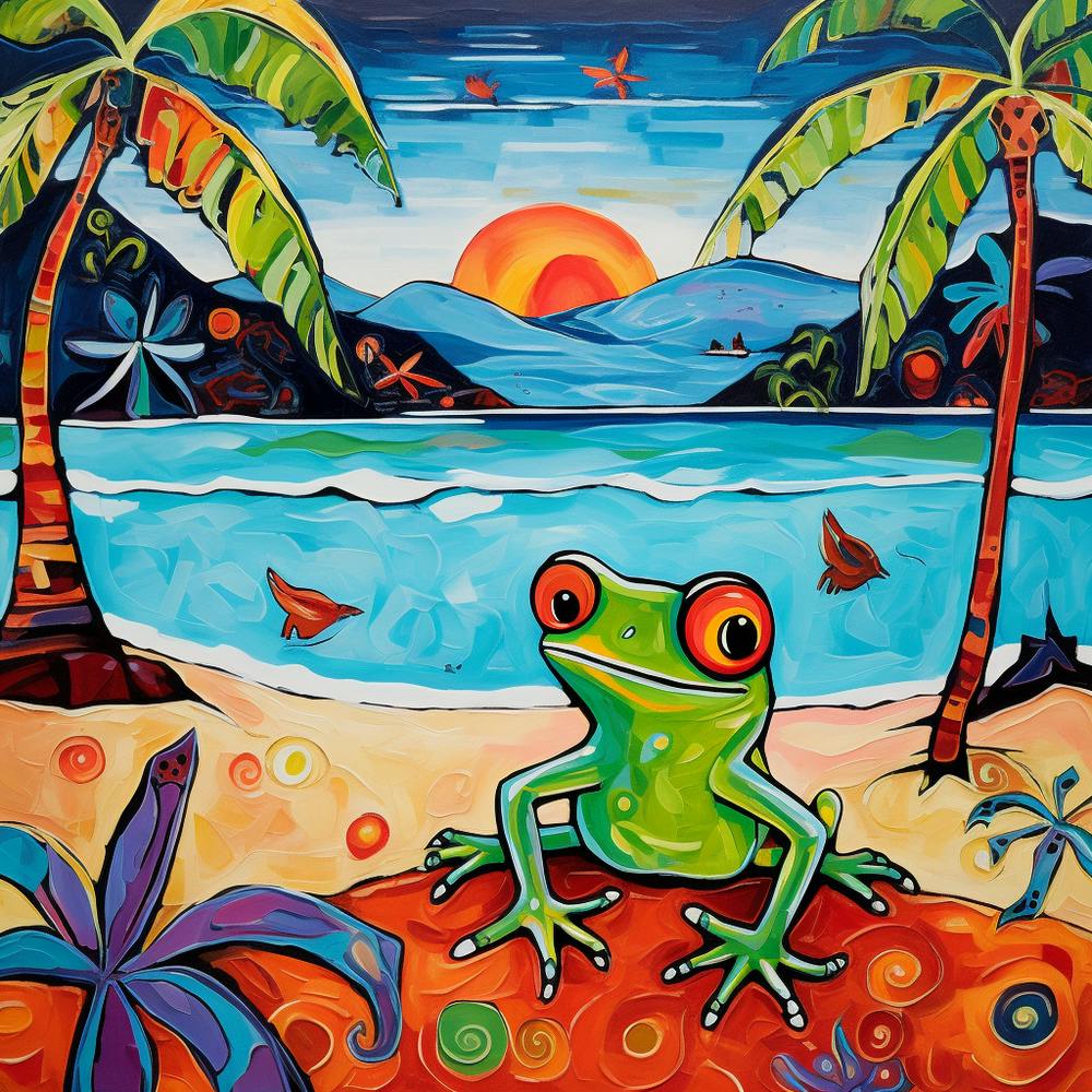 Frog On The Beach 2