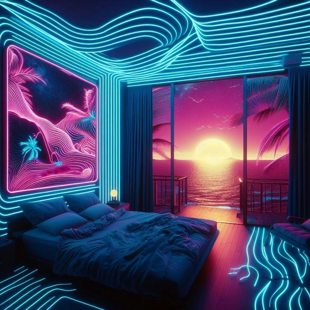 Neon Bedroom 4
