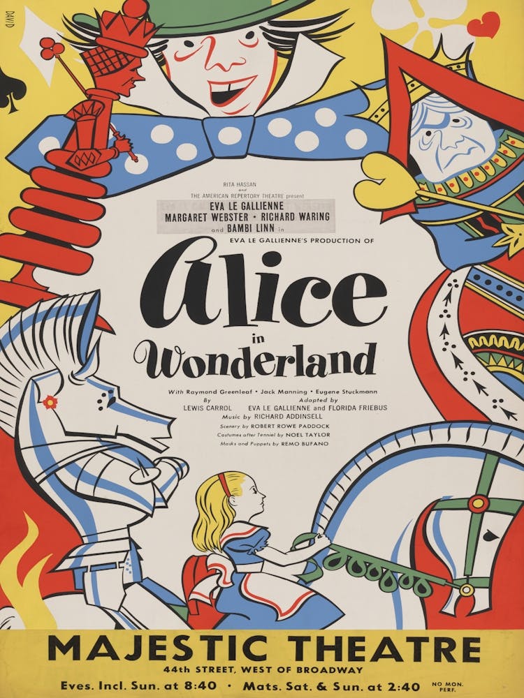 Alice In Wonderland Theatre Poster 1942