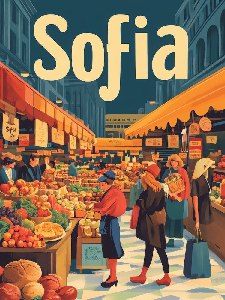 Aihrgdesign A 1970s Inspired Travel Poster For Sofia 3