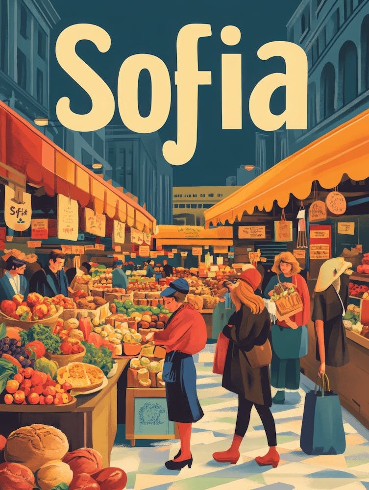 Aihrgdesign A 1970s Inspired Travel Poster For Sofia 3