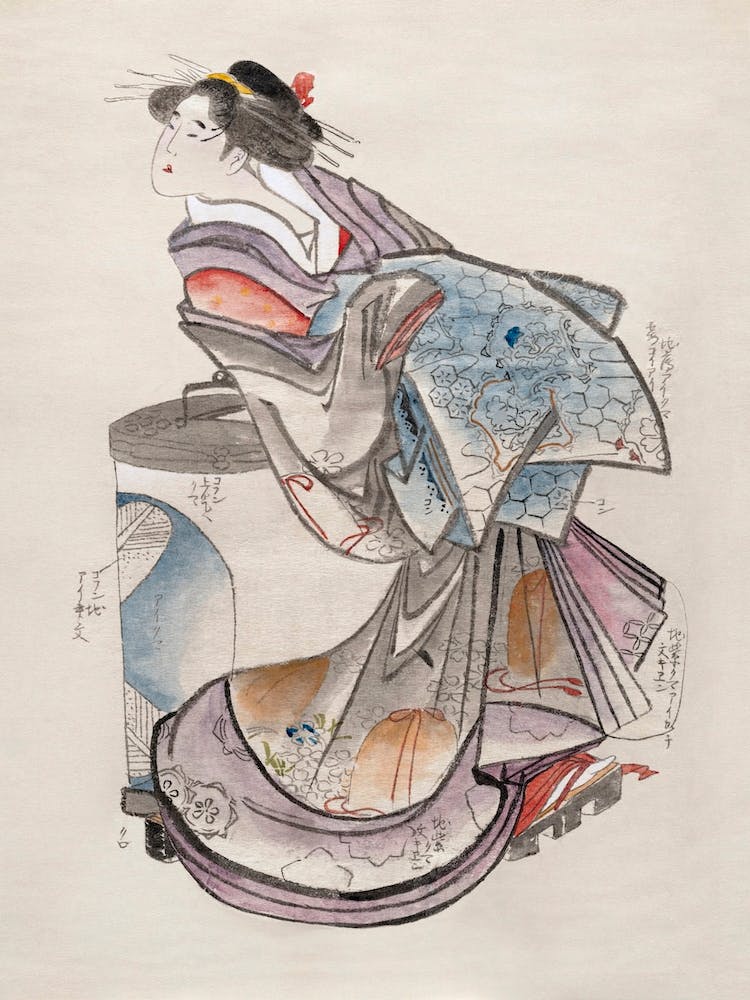 Japanese Woman, Katsushika Hokusai 2