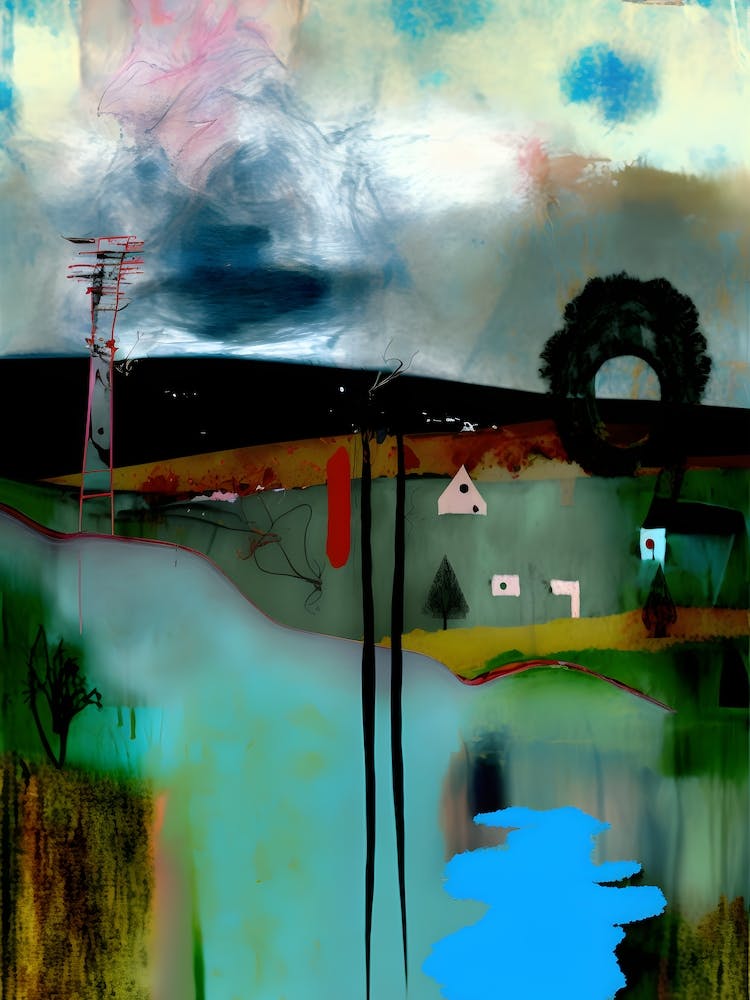 'The Farm' Abstract Landscape