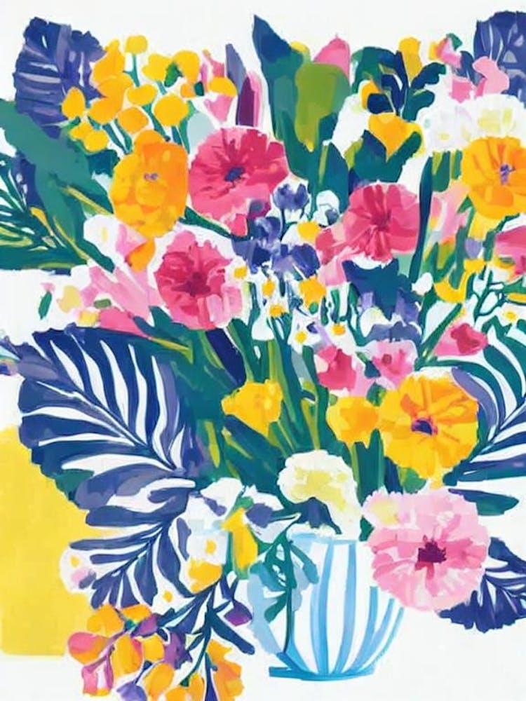 Marigold Modern Colourful Flower