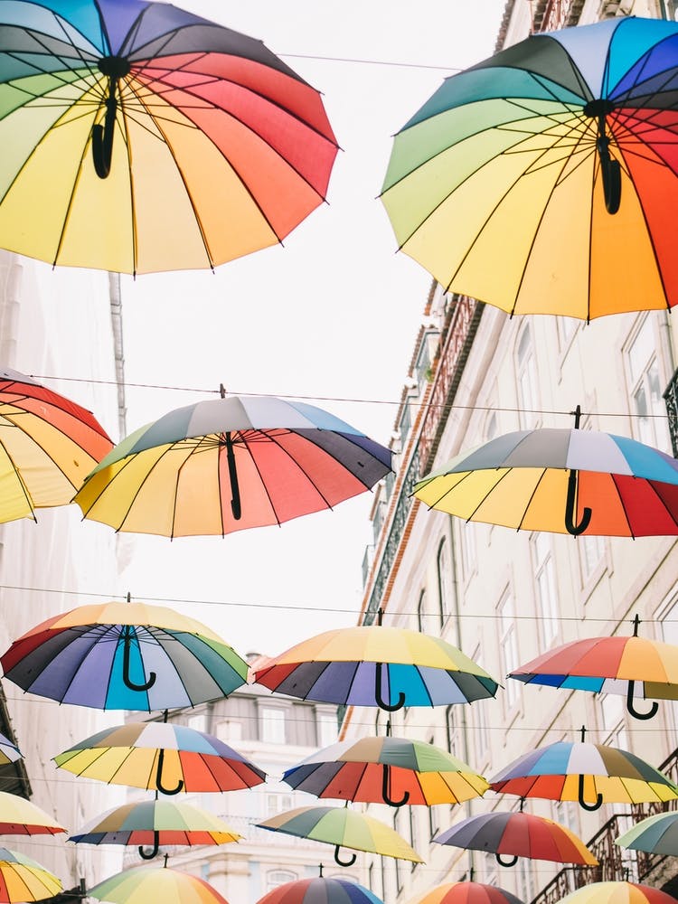 Pink Street Lisbon Umbrellas