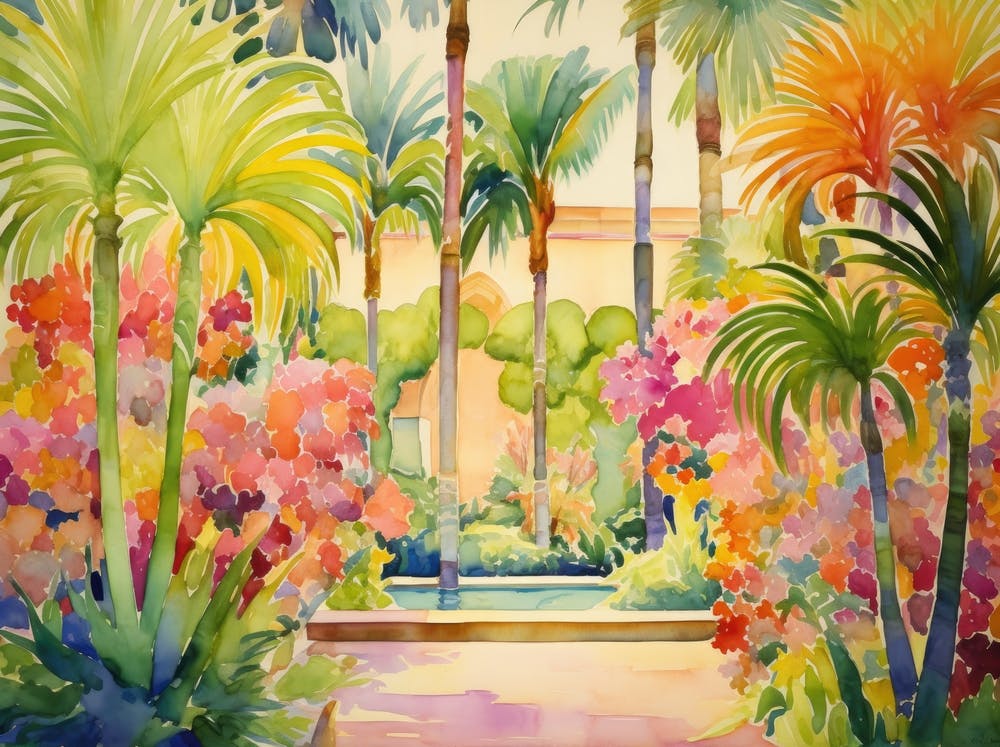 Palm Trees In The Garden