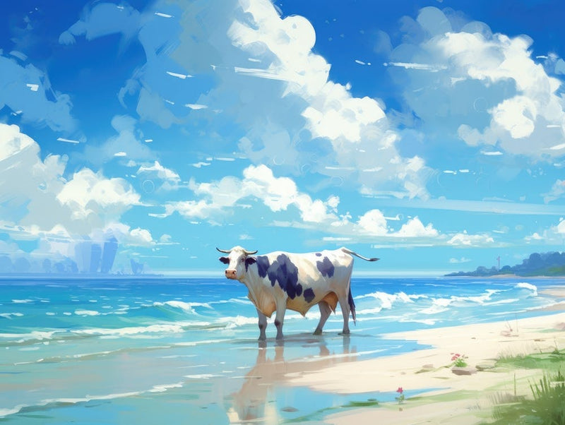 Cow On The Beach 2