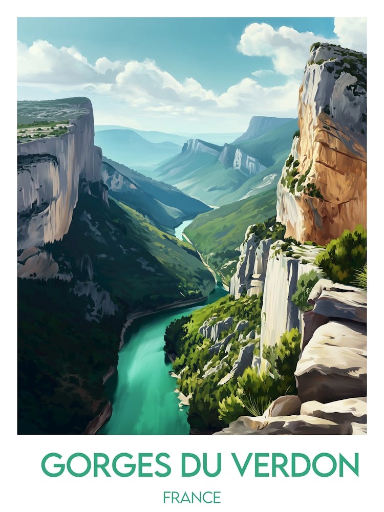 Affiche de voyage Gorges Du Verdon 1