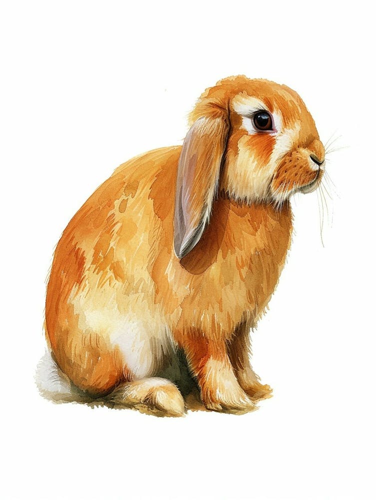 English Lop Rabbit Nursery Illustration 1