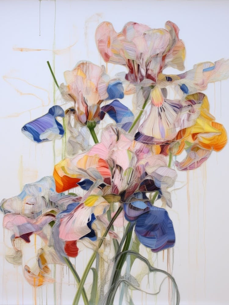 Abstract Flower Painting Iris 1
