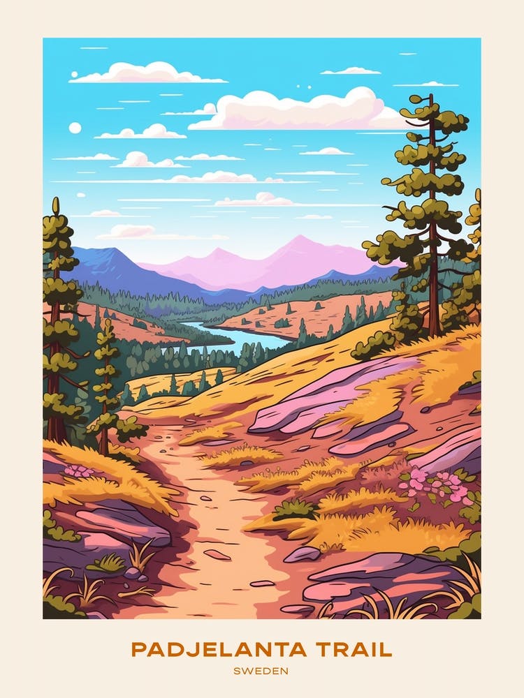 Padjelanta Trail Sweden 1 Hike Poster
