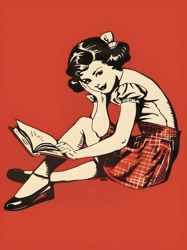 Girl Reading A Book 2