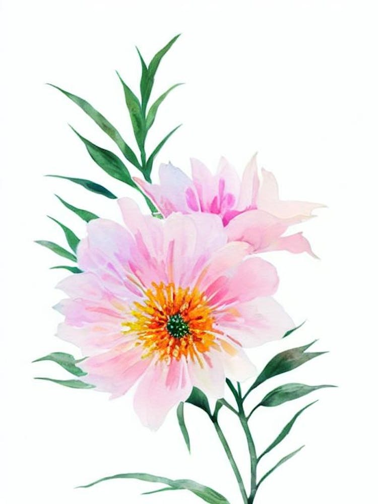 Cypress 2 Watercolour Flower