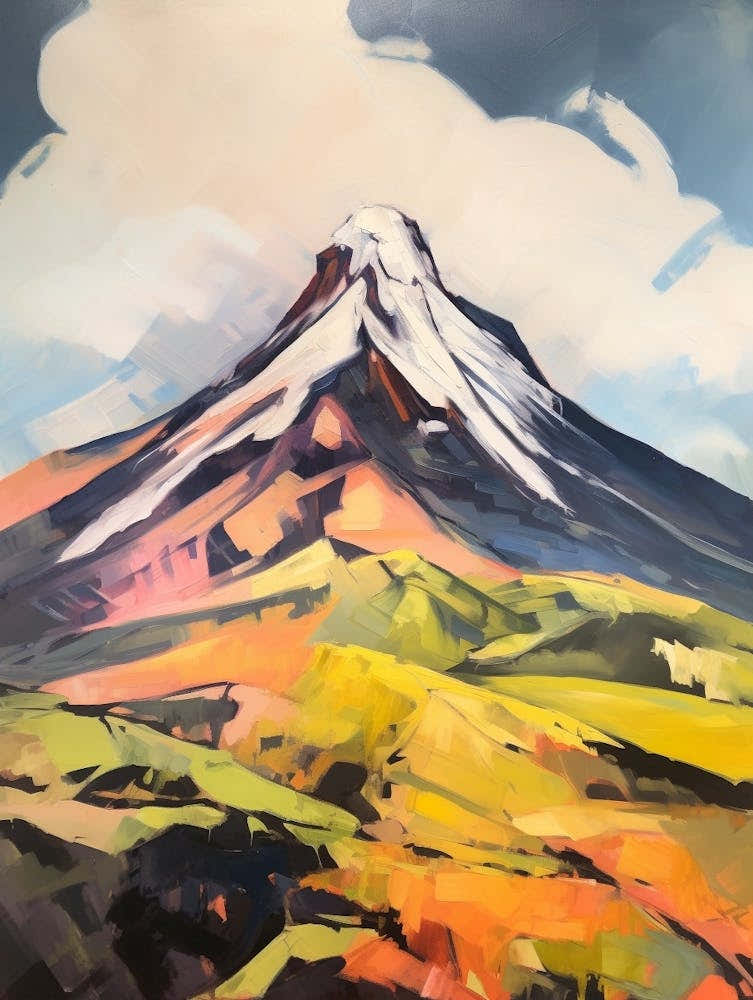 Cotopaxi Ecuador 5 Mountain Painting