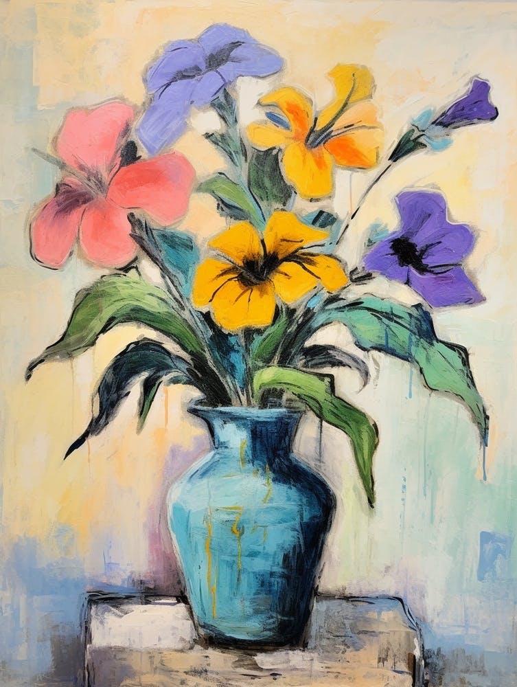 Flower Painting Fauvist Style Petunia 3