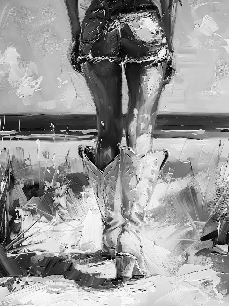 Cowgirl In Cowboy Boots