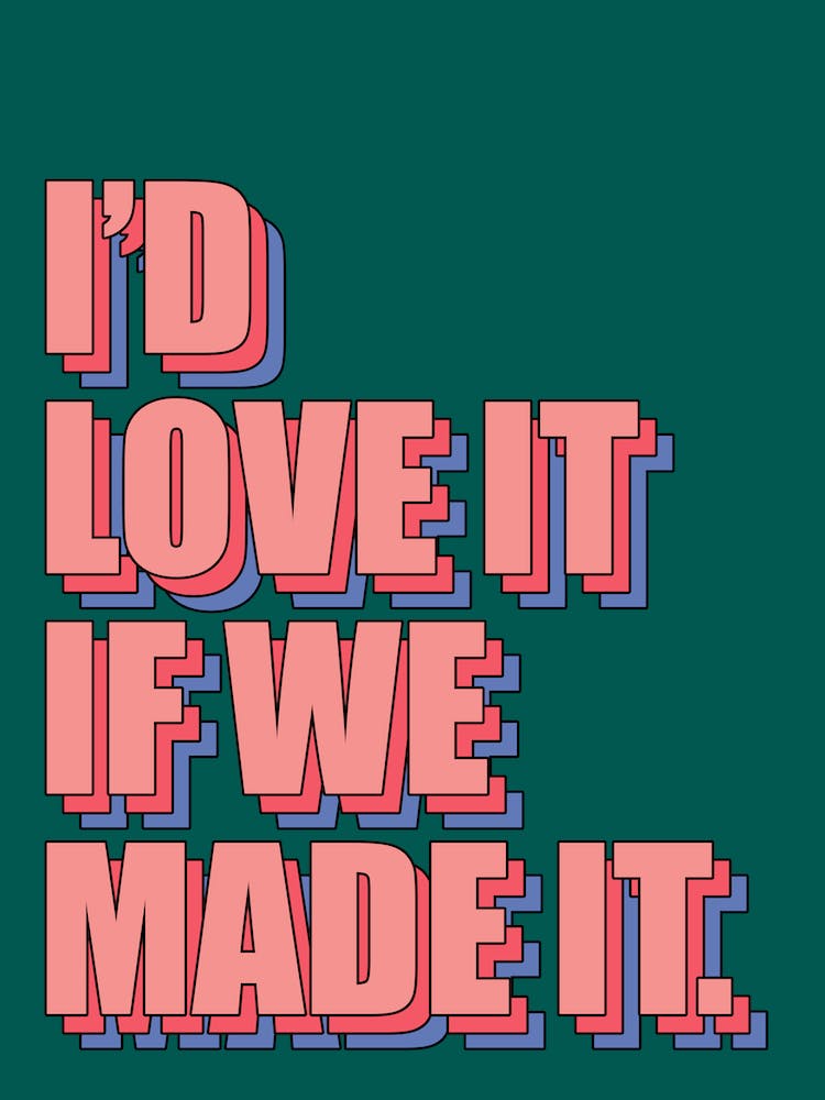 The 1975 Love It If We Made It Green Pink Print