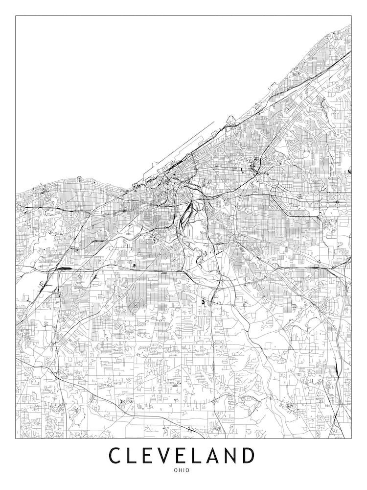 Cleveland White Map