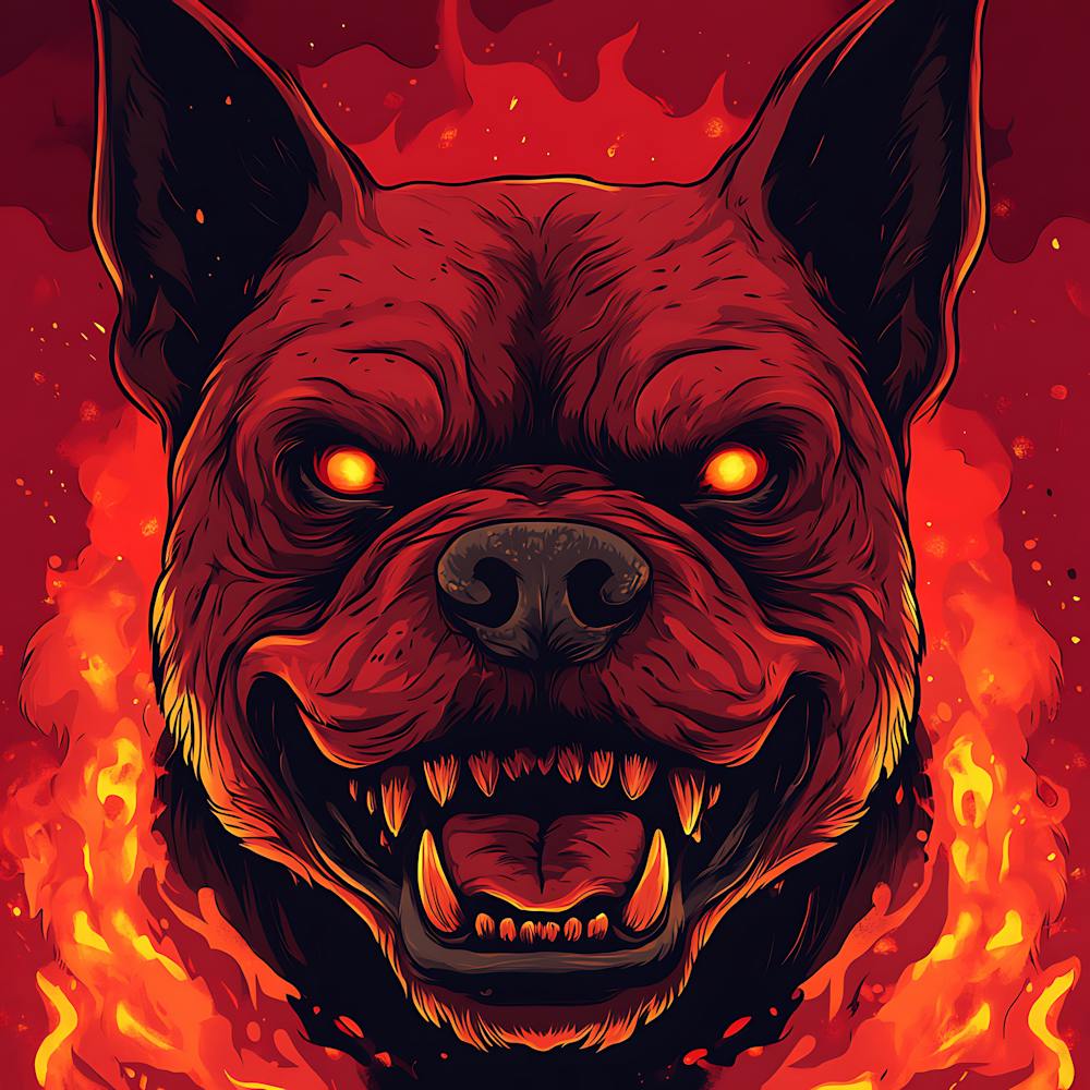 Scary Dog Emoji Dynamic Background 3